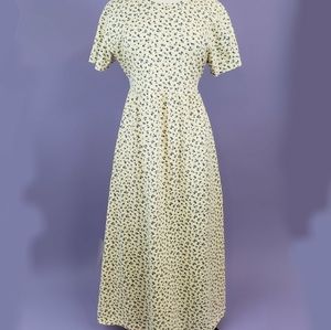 🏵 90s Vintage Summer Wildflowers Maxi Dress